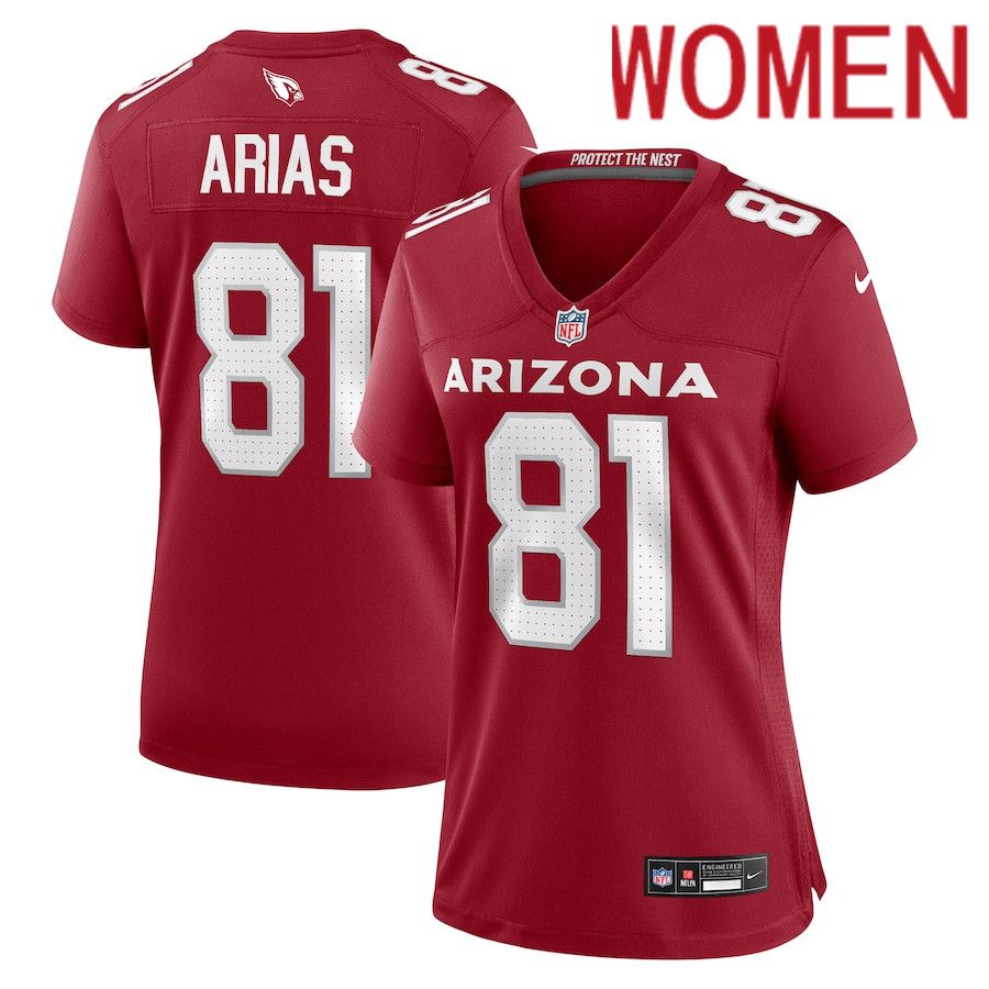 Women Arizona Cardinals #81 Daniel Arias Nike Cardinal Team Game NFL Jersey